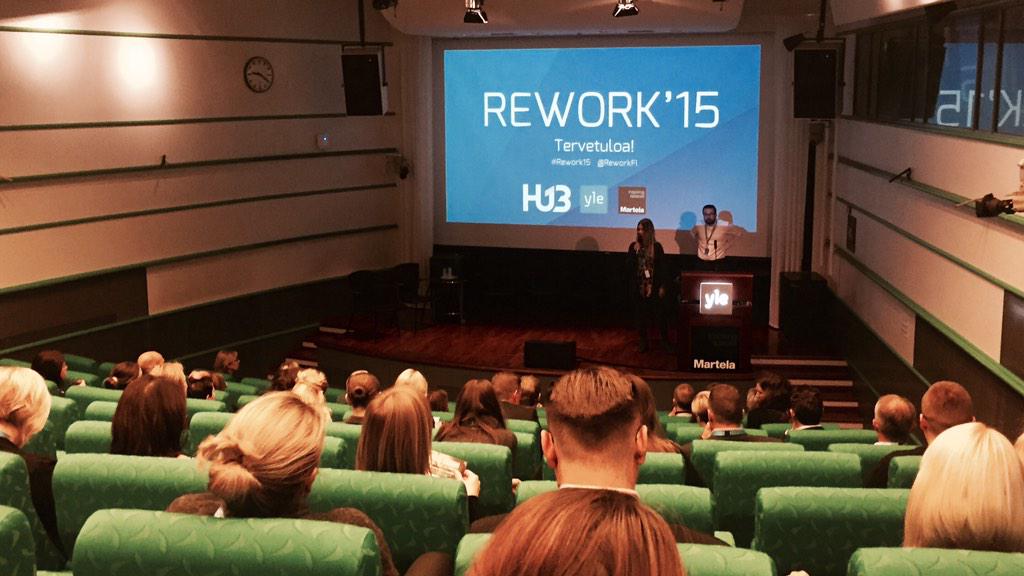 agile_work's tweet photo. #Rework15 on käynnistynyt! Luvassa mielenkiintoisia esityksiä, työpajoja ja ennenkaikkea keskusteluita.@yle http://t.co/c1DSbYGjEm