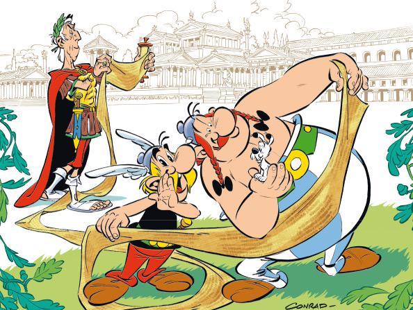 JCLapree's tweet photo. "Doublepolemix" fait son entrée dans le dernier Astérix. Je lui prédis une belle carrière politique. #Fontainebleau http://t.co/OYKTqC9kyx