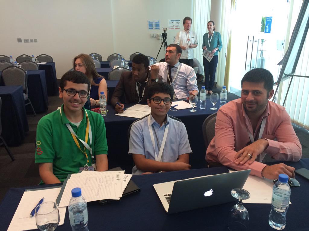 EcocityBuilder's tweet photo. Faisal the youngest participant (14 years in the middle) is learning to create Sankey Diagrams #ECWSUAE #ecws2015 http://t.co/dxQCevKMpM