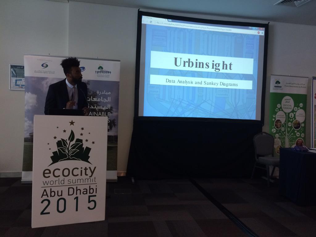 EcocityBuilder's tweet photo. Our very own Ashoka Finely is walking participants through tools to create Sankey Diagrams #ECWSUAE #ecws2015 http://t.co/0wDLkP6R92