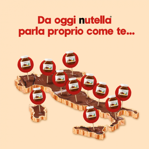 InsideMarketing's tweet photo. Ecco la campagna @Nutella_Italia  con i barattolini che parlano i dialetti d'Italia http://t.co/B2IwNPETmO http://t.co/5KGk1Mp4x6
