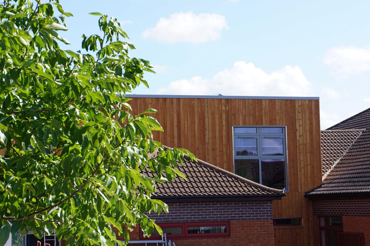 NORclad's tweet photo. @NORclad supplied @kiergroup to complete Wembdon School this summer. Architect @nvbarchitects #MicroShades #Brunnea http://t.co/dgmfZEfK95