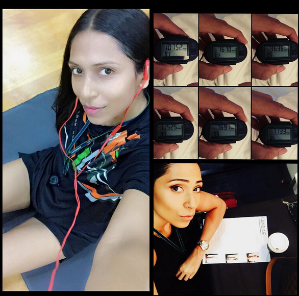 Stepathlon's tweet photo. Living the life of a model is no cakewalk! But #Stepathlete @ninjapinto is making the most of it with her BUDD-E! http://t.co/vVrzrqIA9T