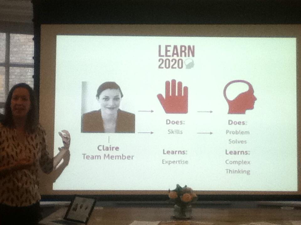 TrainingJournal's tweet image. Lara shares an example of the #learn2020 change