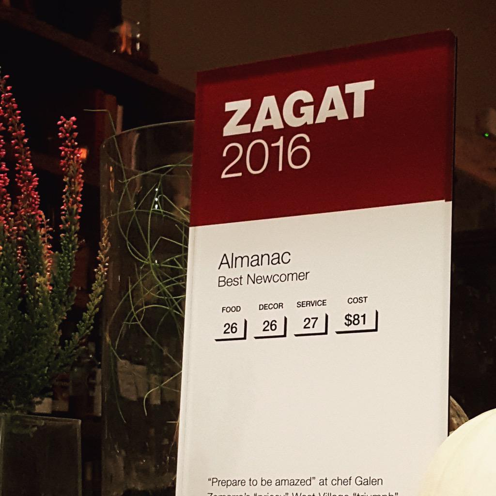 Almanacnyc's tweet photo. Big thank you to our loyal customers for naming us a @ZagatNYC #BestNewcomer http://t.co/bBy2ZpuRX9