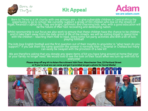 OpenSourceMcr's tweet image. HELP NEEDED! @WeAreAdam are doing a Charity Kit Drive for @BornToThriveUK a charity I am proud to support - Please RT