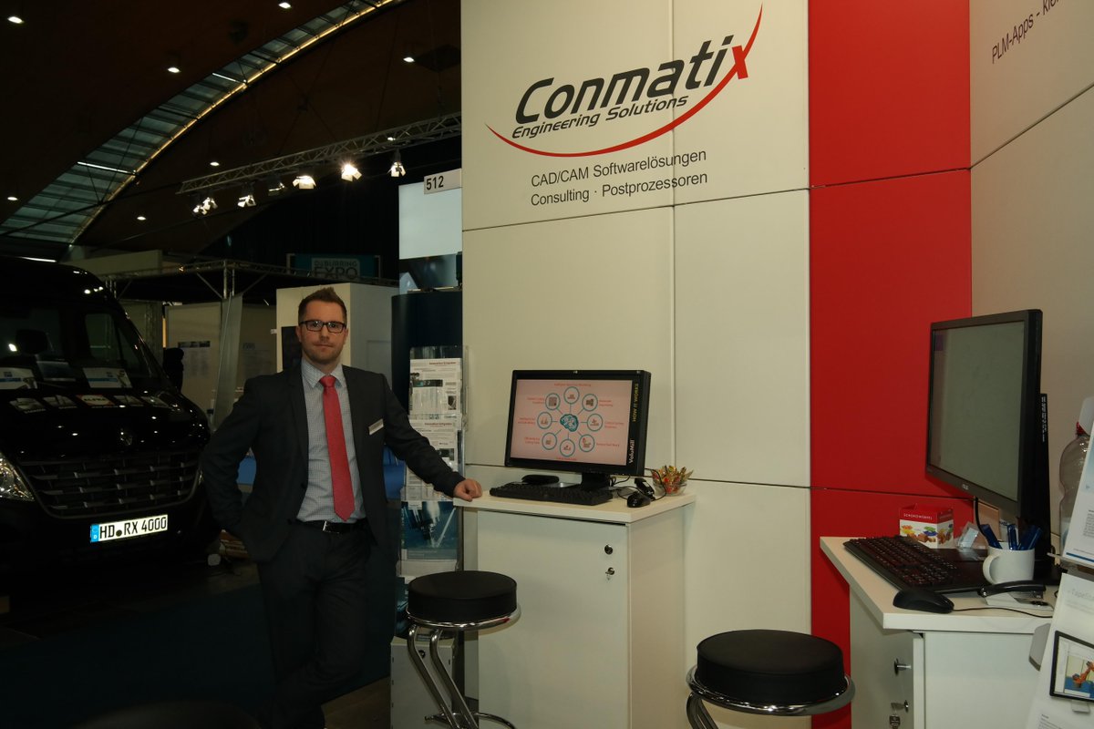 0312Alexander's tweet photo. @VoluMill ConmatiX and VoluMill at the first "Deburring Expo" in Karlsruhe (Germany) #Siemens #NXCAM #VoluMill #Fast http://t.co/kggq8EYqPc