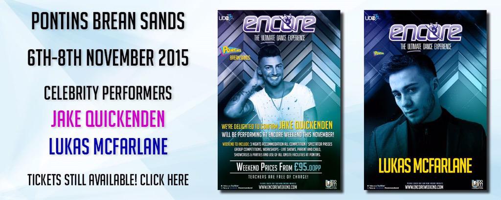 EncoreWeekend's tweet image. #CompetitionTime RT our cover and win 2 tickets to  see @JakeQuickenden or @Lukas_Tyrell at #EncoreWeekend @Pontins