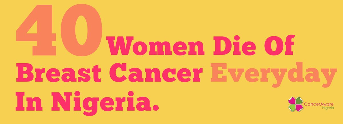 CancerAwareNG's tweet photo. 40 women die of breast cancer everyday in Nigeria.Join us to reduce these numbers. http://t.co/D2QW1RKgS3 #NoBraDay http://t.co/Clo7jIxIHO