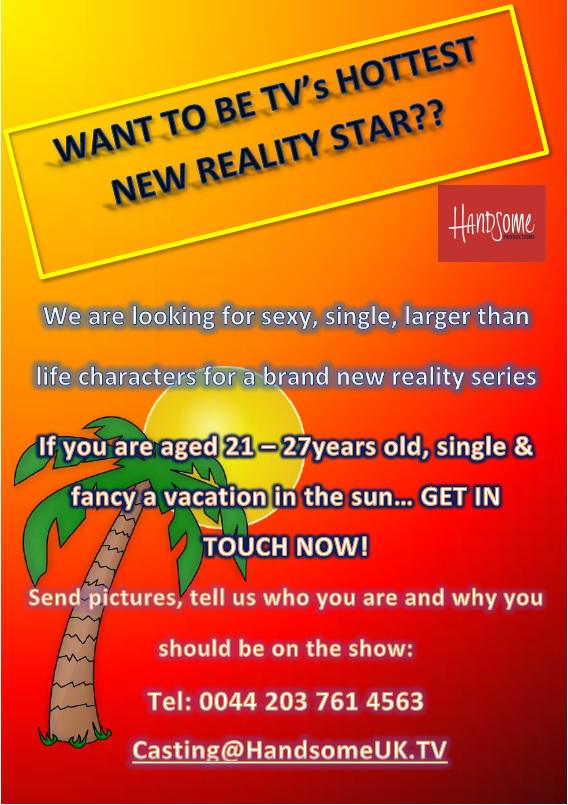 HandsomeProd's tweet photo. @MonicaMoat #RT Do you stand out from the crowd? Are you single? Think you could be the next big reality star? http://t.co/PBaYMJWjjI