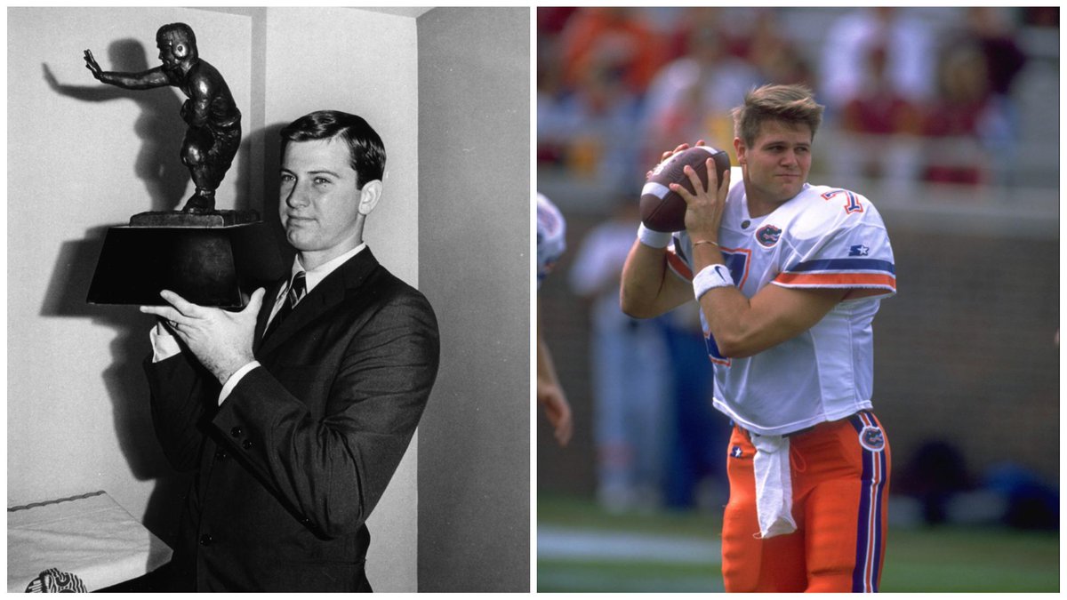Steve Spurrier is only person to win Heisman Trophy (1966) &amp; coach Heisman-winning player (Danny Wuerffel, 1996).
