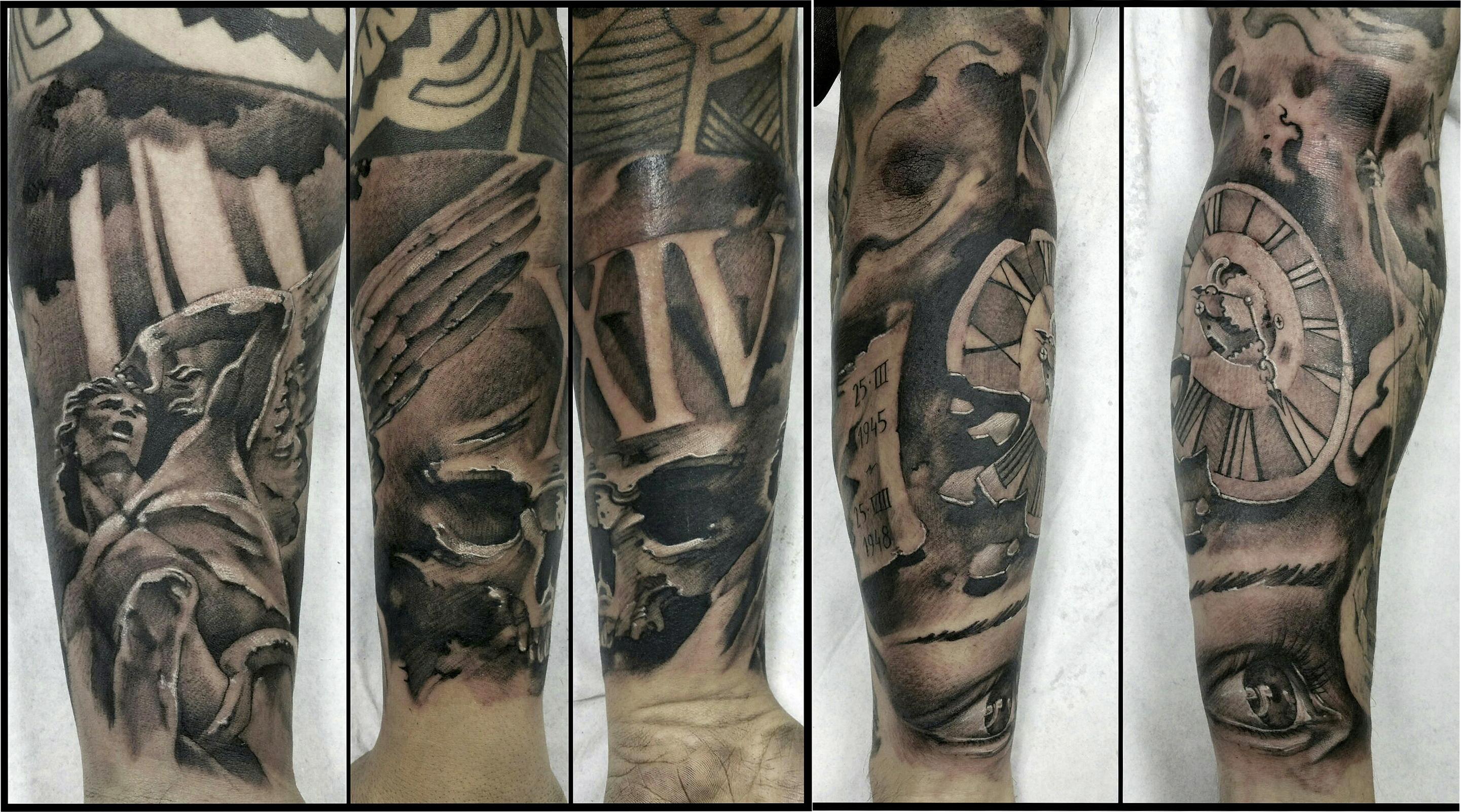 Tatuaje de reloj con calavera new arrivals