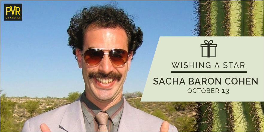 We wish Sacha Baron Cohen a very happy birthday! May his talent shine forever.  