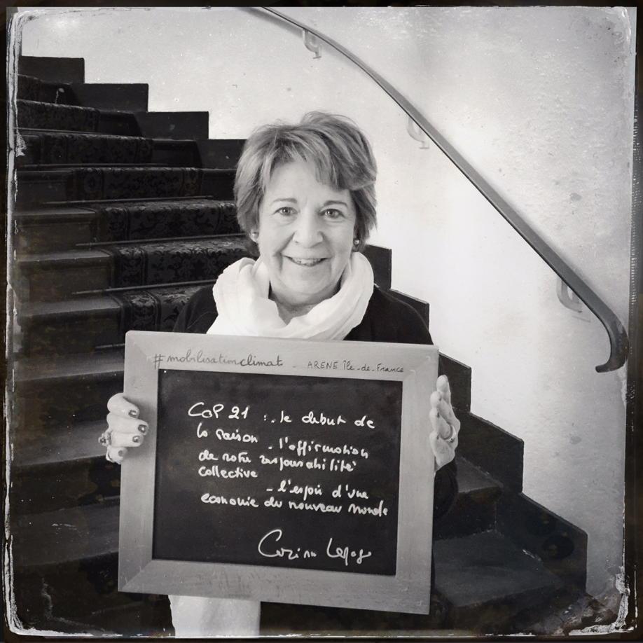 ARECIDF's tweet photo. @corinnelepage #mobilisationclimat #cop21 suivez nous sur Instagram http://t.co/D5q6G9uCkk