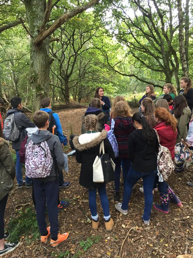 SPHlearning's tweet image. Getting ready for our woodland investigation with year 9 at Pullborough with Jessica from the RSPB @PhilipHowardCHS