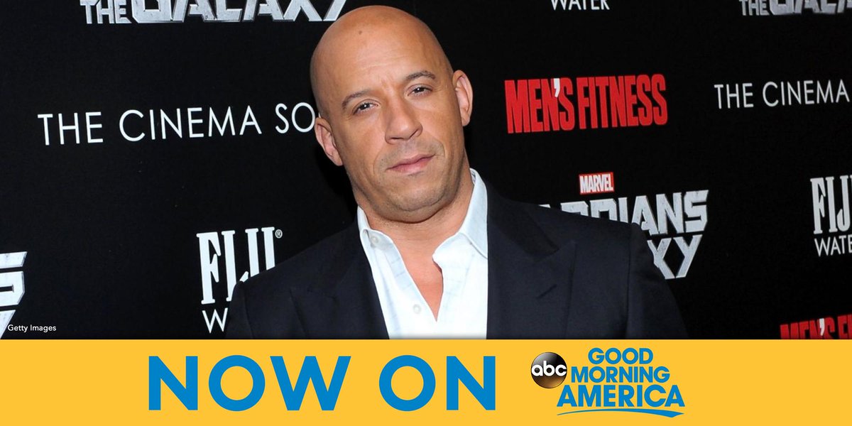 GMA's tweet image. NOW ONLY ON @GMA: Vin Diesel speaks out on body-shaming he received following the release of a photo of him.