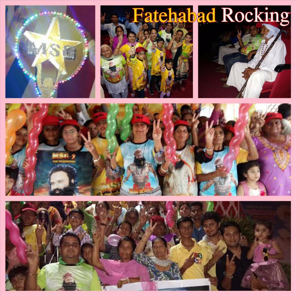 Spellbound craze among fans in Fatehabad! Marvelous enthusiasm to celebrate #MSG2Crossed300.