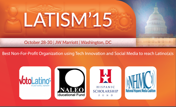 NALEO's tweet photo. Vote NALEO! Nominated by @LATISM for #Best Non-Profit using Tech to Reach Latin@s! #LATISM15 http://t.co/muqYAQeKfq http://t.co/4z5v1OZgXC