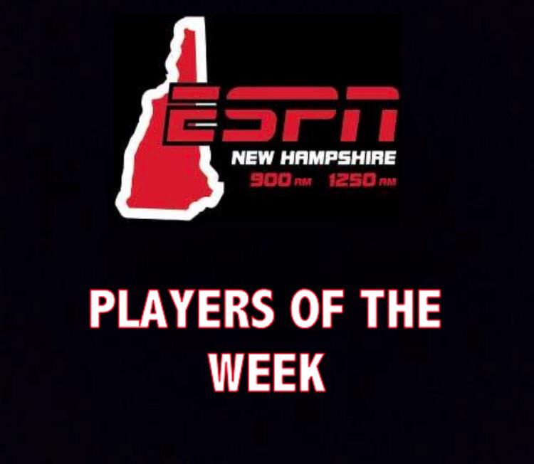 ESPNNH's tweet photo. #ESPNNH Players Of The Week             Connor Bourque:Goffstown Football Erica Chareth:Bishop Guertin Field Hockey http://t.co/ROt5u8Z75T