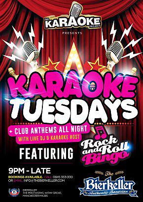 MancBierkeller's tweet photo. Its #Karaoke time tonight in The Bierkeller, join us from 8pm for a sing song with the guys from @KaraokeProject http://t.co/wC62Z7PP4W
