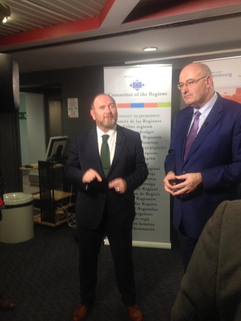 Joint Press Conference between Cllr Buchanan and  Rural EU Commissioner @PhilHoganEU on #CAPsimplification @EU_CoR