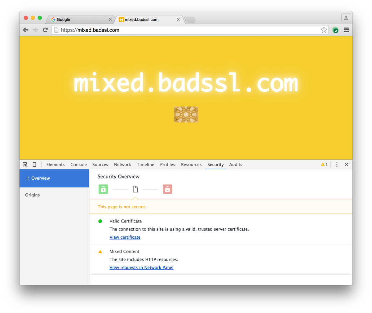 __apf__'s tweet photo. chrome canary now has a security panel in DevTools for debugging HTTPS problems! /cc @lgarron @paul_irish http://t.co/5cx3SoL4Nh