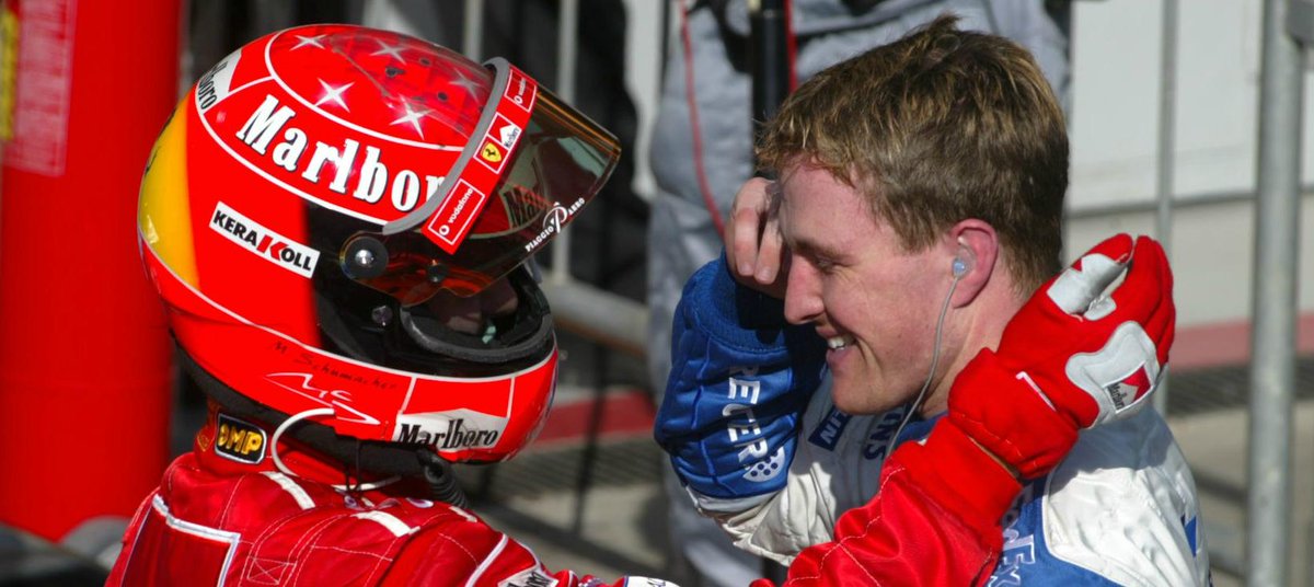 F1's tweet photo. #ONTHISDAY in 2002 Michael Schumacher claimed his 50th pole and brother Ralf started his 100th GP at Suzuka #F1 http://t.co/9XsavCru4v