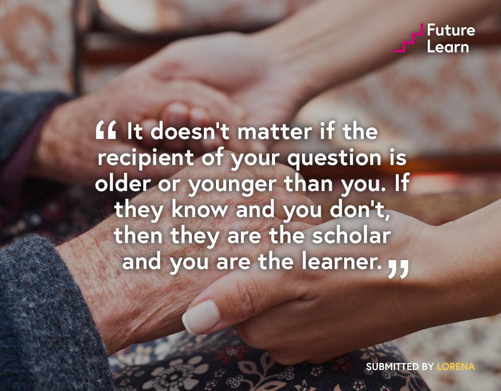 FutureLearn's tweet image. When it comes to exchanging knowledge, age is irrelevant. Download our free #guidetolearning: bit.ly/FLguidetolearn…