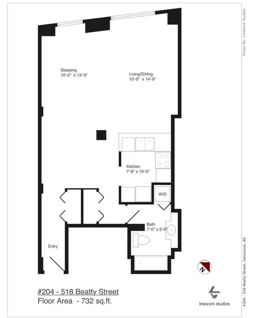 lineworkstudios's tweet image. #204 - 518 Beatty Street for @sregamble #floorplans #lineworkstudios