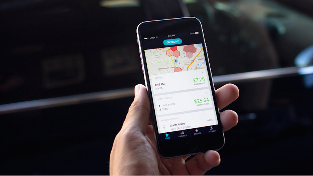 Uber's tweet image. With the new Uber Partner app, drivers have the keys to success. ubr.to/partnerupdate