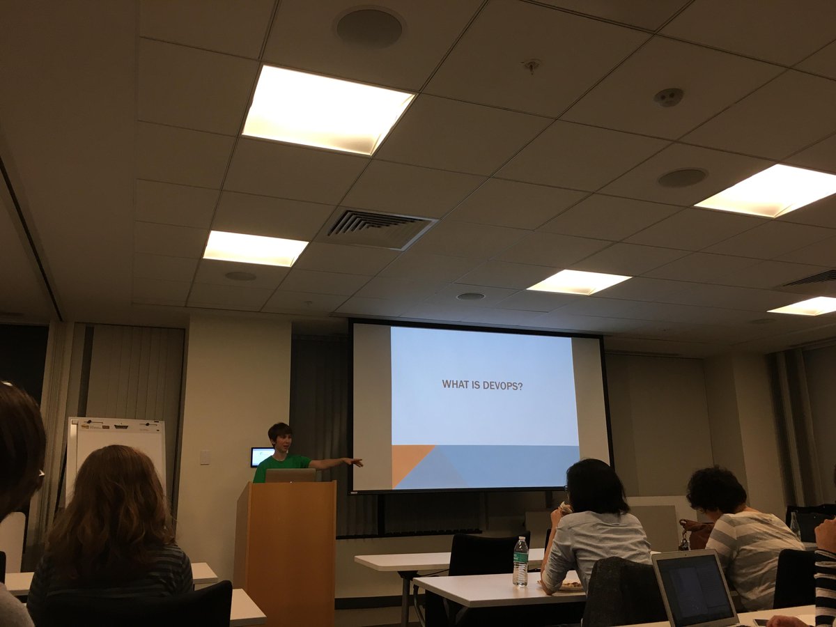 . @tyrostone giving her presentation on DevOps!