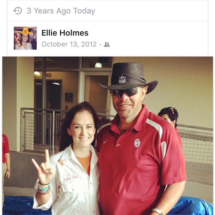 ellierosetx's tweet photo. On my very first #ouweekend I met @TobyKeithMusic! He was nice, all things considered :) http://t.co/HBPk7NZdIa