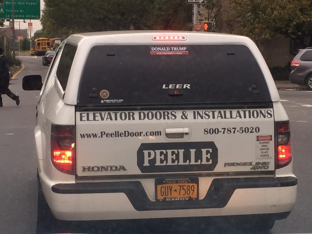 NY elevator installers for #trump?! Apparently...