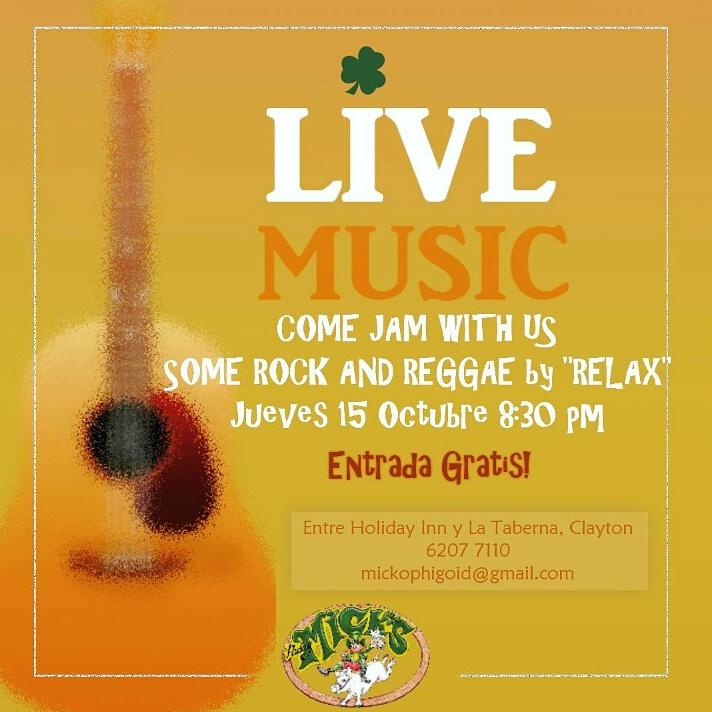 PaddyMicks's tweet photo. This thursday October 25th at Paddy Mick's #panama #irishpub #panamacity #pubinpanama #quehacerhoyenpanama #13Oct http://t.co/rJNCxLEOd0