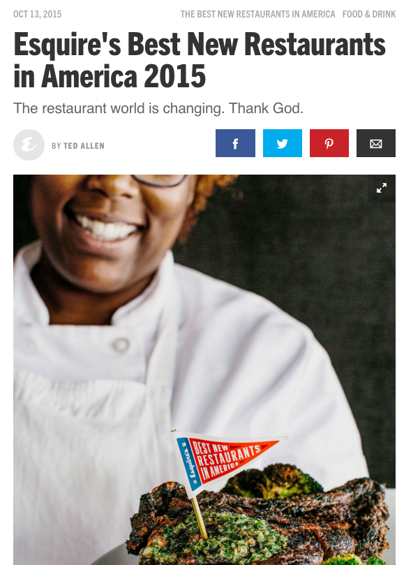 DuckInnChicago's tweet image. So excited and honored to be named "Best New Restaurants in America" by @Esquire! tinyurl.com/ps8rtxk