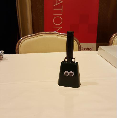 aliciascowbell's tweet photo. @CareersMC @AliciasTopix @MCMasterControl So excited for #MastersSummit2015  The Cowbell never misses a good party! http://t.co/H2qWLidkF1