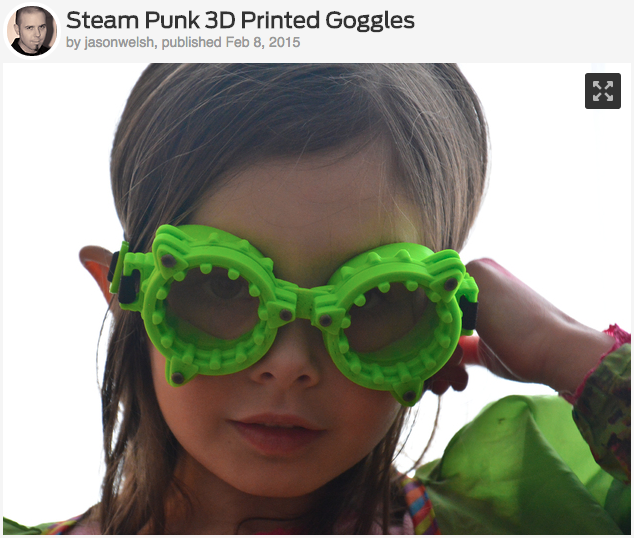 REAL TALK: If I cant 3D Print Steampunk Goggles, I don't want to be in the 3D Printing Game. thingiverse.com/thing:672714