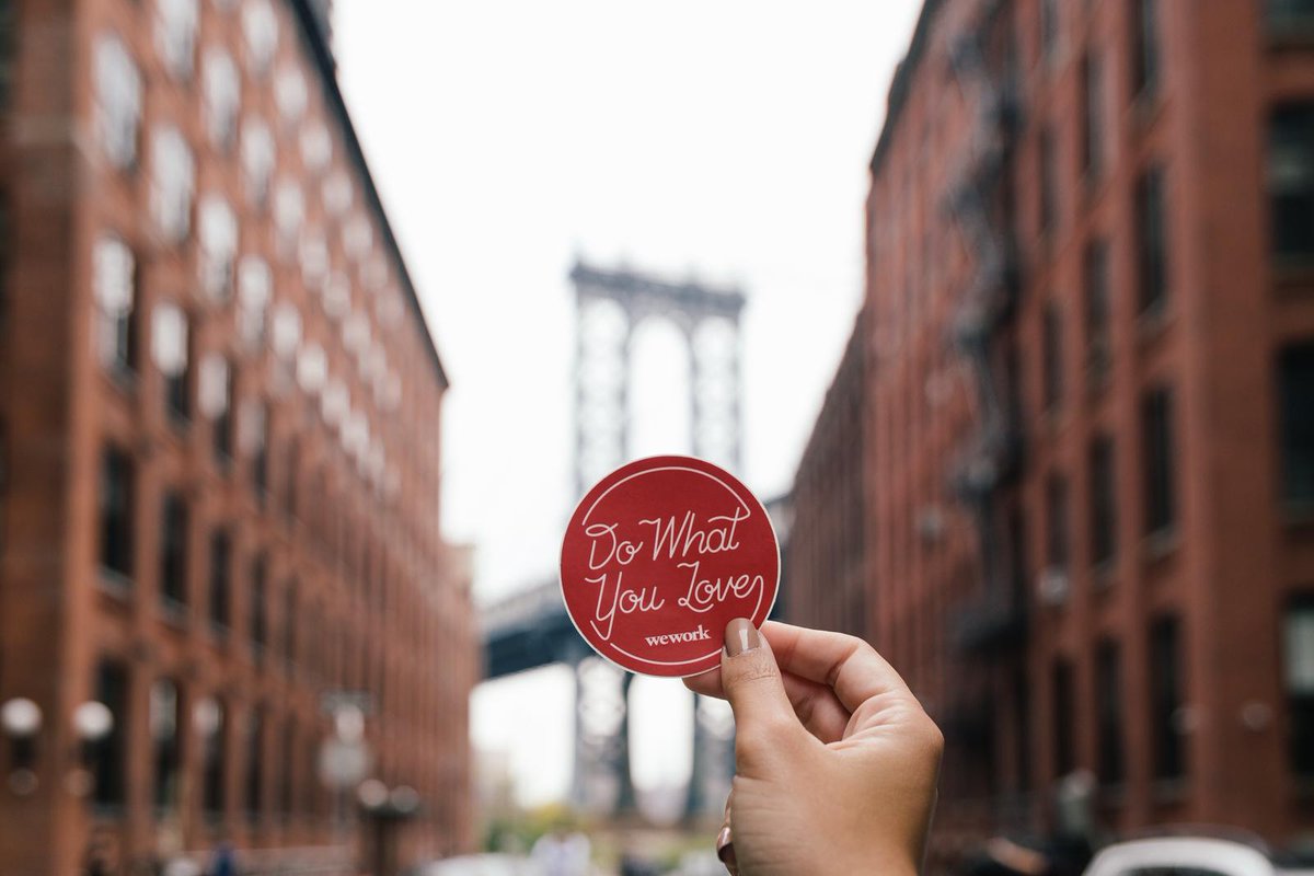WeWork's tweet image. Spreading the word. #FromWhereIHustle