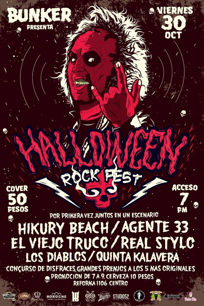 HikuryBeachmx's tweet photo. Nos vemos el 30 de octubre muchachos #helloweenrockfest #insurfwetrust http://t.co/NBEayxk7rE