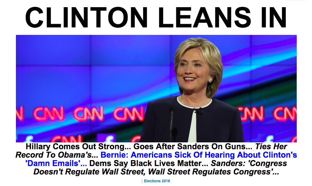 ariannahuff's tweet photo. Our splash on @HuffingtonPost's front page: http://t.co/zqjeDqqnyn #DemDebate http://t.co/rTgQfPeigN
