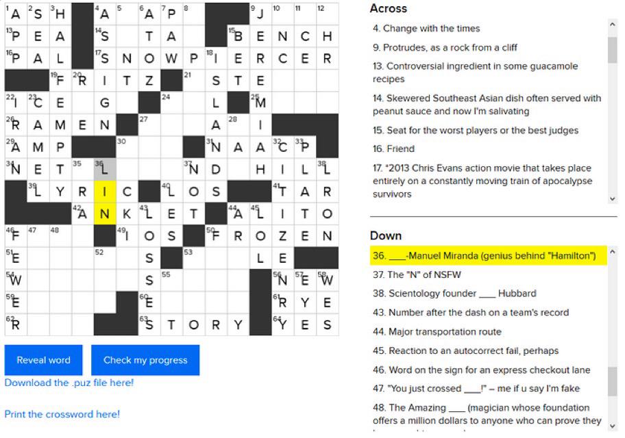 Hamilton On Twitter Did Anyone Else Play This Week S Buzzfeed Crossword Puzzle Hamiltonbway Riseup Http T Co Efe4ltnmfq Hamilton On Twitter Did Anyone Else Play This Week S Buzzfeed Crossword Puzzle Hamiltonbway Riseup Http T Co Efe4ltnmfq