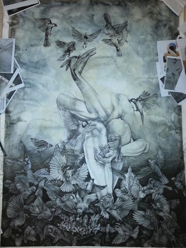 scopenotes's tweet image. The surrealistic, often dark yet surprisingly gentle paintings of Tehran artist Solmaz Nabati behance.net/solmaznabati