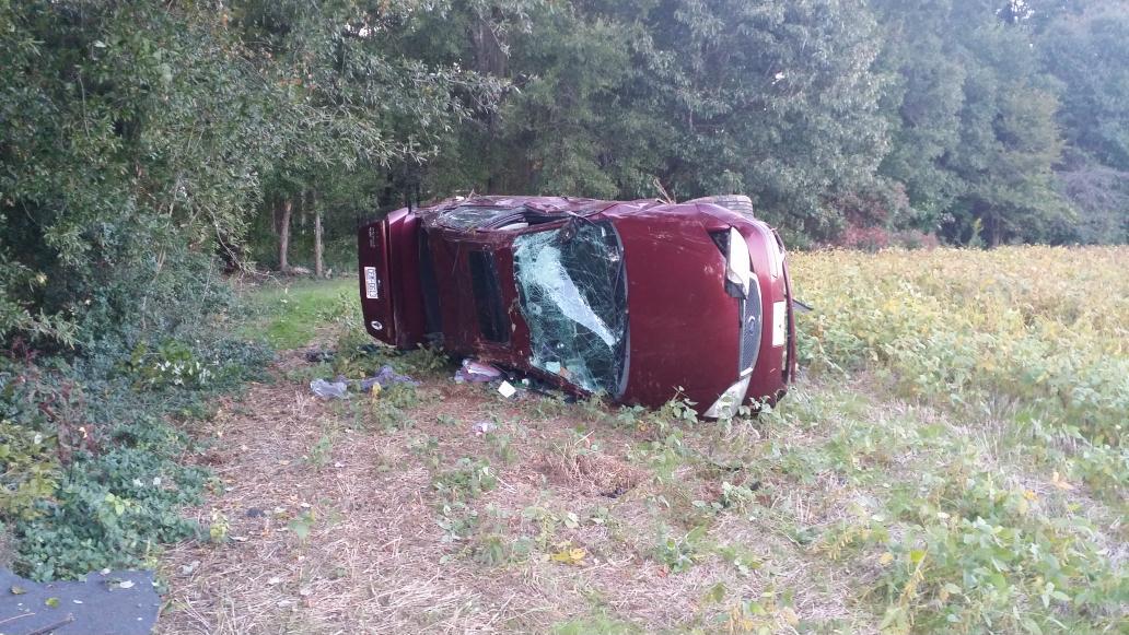 STATIONTHREENC's tweet image. Station 3 working a overturned vehicle on NC Hwy 218 E.  Units on scene, E31,R3, SHP, Union EMS, UC Sheriff's Depart