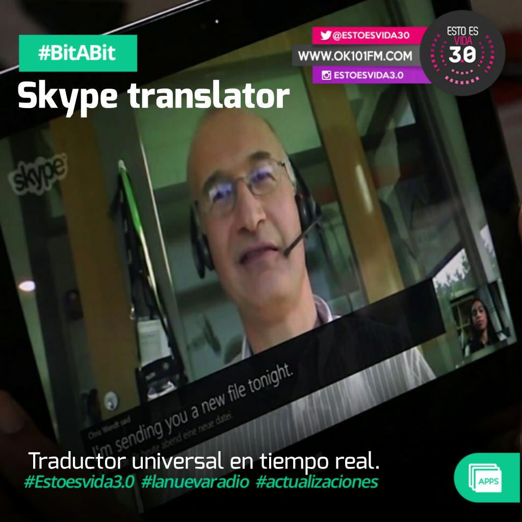 estoesvidaweb's tweet image. #BitABit "Skype translator" traductor en tiempo real. ¡Entérate! #ESTAMOSALAIRE por @FMOK101 📻🎶🎤🎧