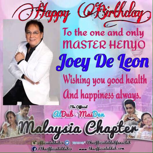 Happy Birthday Mr Joey De Leon!GOD BLESS YOU ALWAYS!     