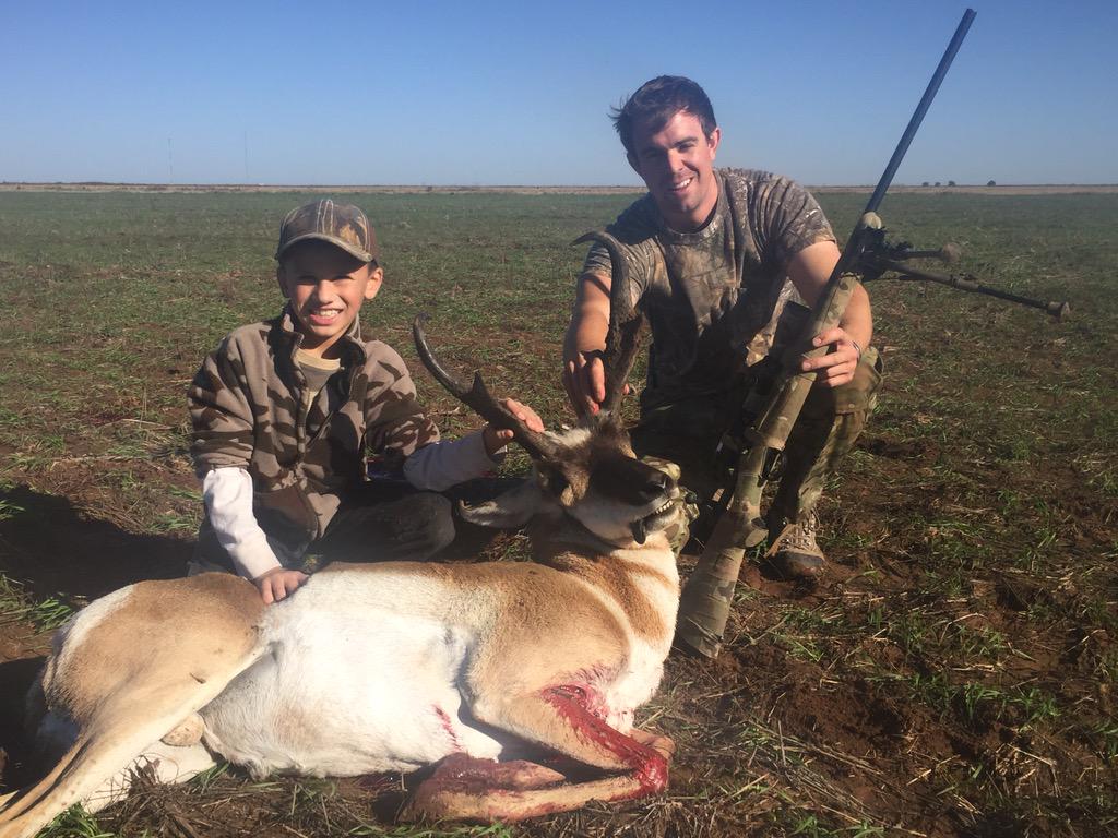 garrettgundogs's tweet photo. Jayce and my Good Friend Scott Collins with this very nice Speed Goat (Antelope) shot today. http://t.co/MWewolvnbD