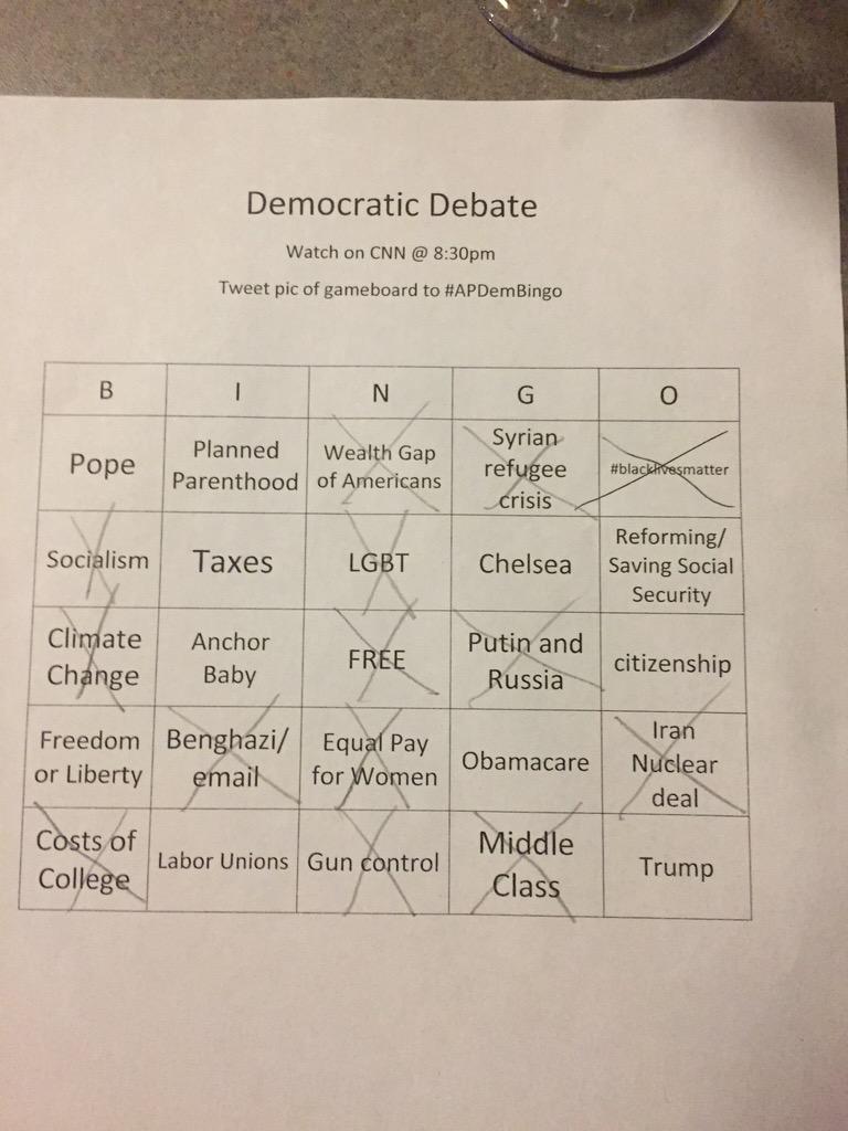 JonathanStang's tweet image. #APDemBingo finally done with that