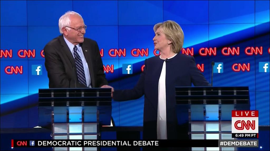 The handshake #DemDebate