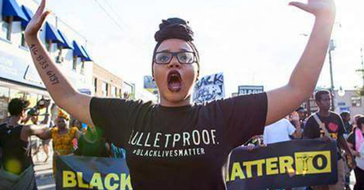 good's tweet photo. The #bulletproof shirt seen in #BlackLivesMatter is a symbol of solidarity. Get it here: http://t.co/qudyxPQNyt http://t.co/M6PYVao0c0
