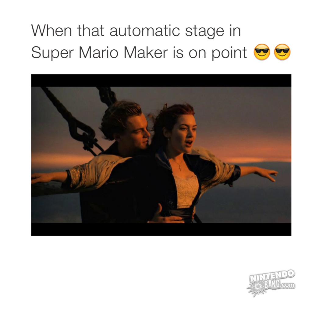 NintendoBang's tweet image. Be chillin like 😎😑! #SuperMarioMaker #AutomaticLevels #ImTheKingOfTheWorld #JustChillin #Nintendo #NintendoBANG